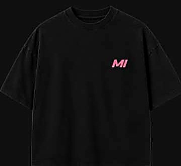 Tee Mauvaise Influence, noir, écriture rose, face